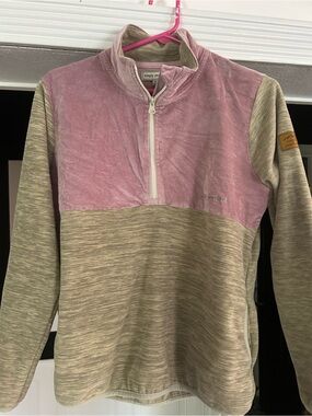 Simply Southern Pink Corduroy-Accent Quarter Zip